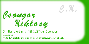 csongor miklosy business card